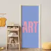 Art - Roze - Blauw deurposter klein -sfeer4