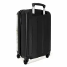 Linnen - Patroon - Groen NBS - Handbagage koffer - Volwassenen Unisex middel -achterkant
