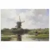 Molen - Willem Roelofs - Oude meesters - Kunst poster papier klein -3d
