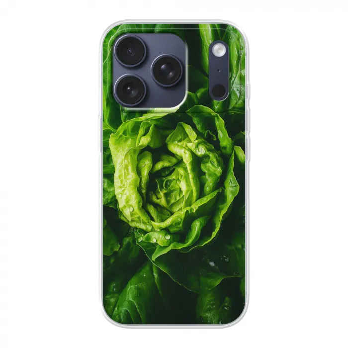 Groente - Sla - Groen Telefoonhoesje iPhone 17 Pro klein -3d