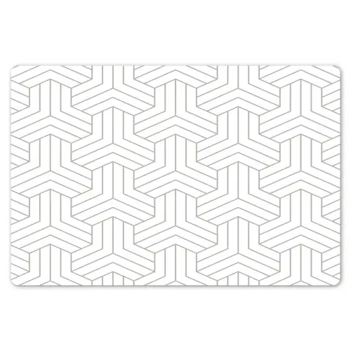 Patronen - Abstract - Zwart - Wit - Geometrie Placemat vinyl groot 368 -zzsfeer1_Kitchenyeah-website