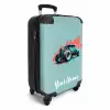 Hotrod turquoise NBS - Handbagage koffer - Kinderen Unisex middel -productfoto_3d