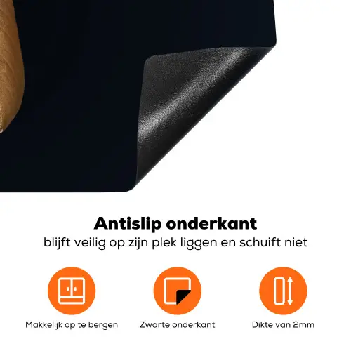 Herfstgoud Inductie beschermer vinyl 3mm klein -zzzzzzz-td-onderkant