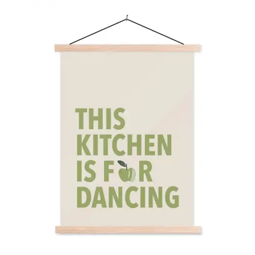 Quote - Appel - Illustratie textielposter latten blank klein -3d