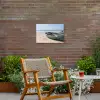 Boot - Zandstrand - Zee Tuinposter op houten frame 2 cm dik klein -sfeer3
