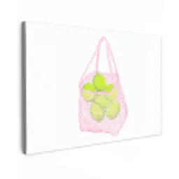 Netzakje - Roze - Illustratie - Limoenen Tuinposter op houten frame 2 cm dik klein -3d