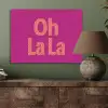 Oh la la - Luipaardprint - Roze PET vilt klein -sfeer2