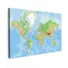 Wereldkaart - Topografie - Atlas - Kids - Jongetje - Meisjes canvas 2cm klein -z3d