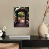 Doorkijk - Bloemen - Pad - Natuur - Kleurrijk poster papier klein -sfeer1