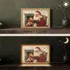 Kerst - Kerstman - Winter - Open Haard Light Box met kabel (Tafellamp) klein -sfeer3