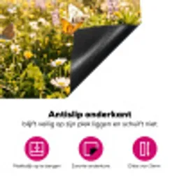 Vlinders - Waterval - Bloemenveld Inductie beschermer vinyl 3mm klein -wsfeer4_website