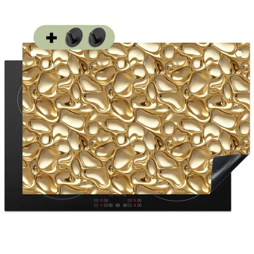 Abstract - Modern - Goud Inductie beschemer met haakjes klein 777 -3d