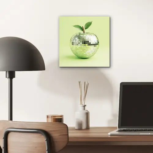 Groen - Disco - Decoratie - Appel aluminium wit klein -sfeer5