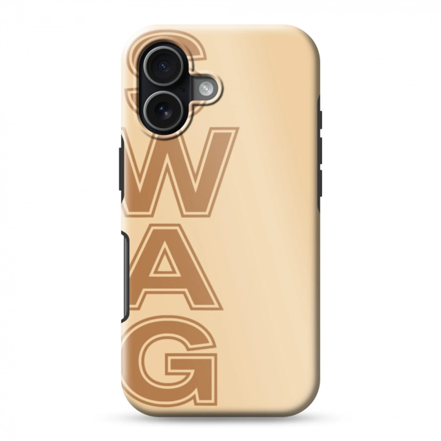Swag - Bruin - Beige Toughcase MagSafe Apple iPhone 17 klein -3d