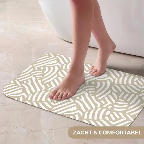 Abstract - Modern - Beige Badmat klein 997 -USP_ZachtNL