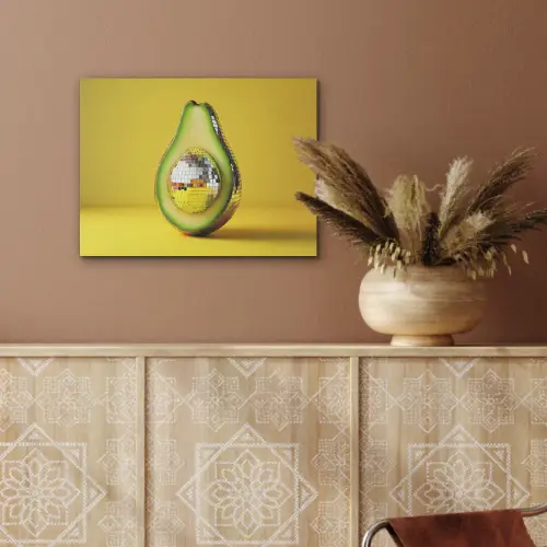 Avocado - Discobal - Geel - Glitter PET vilt klein -sfeer4