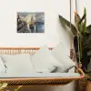 Zeilboot - Zon - Pier - Hout tuinposter los doek klein -sfeer7