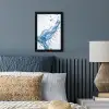 Spash - Water - Blauw fotolijst zwart zonder passe partout klein -sfeer3