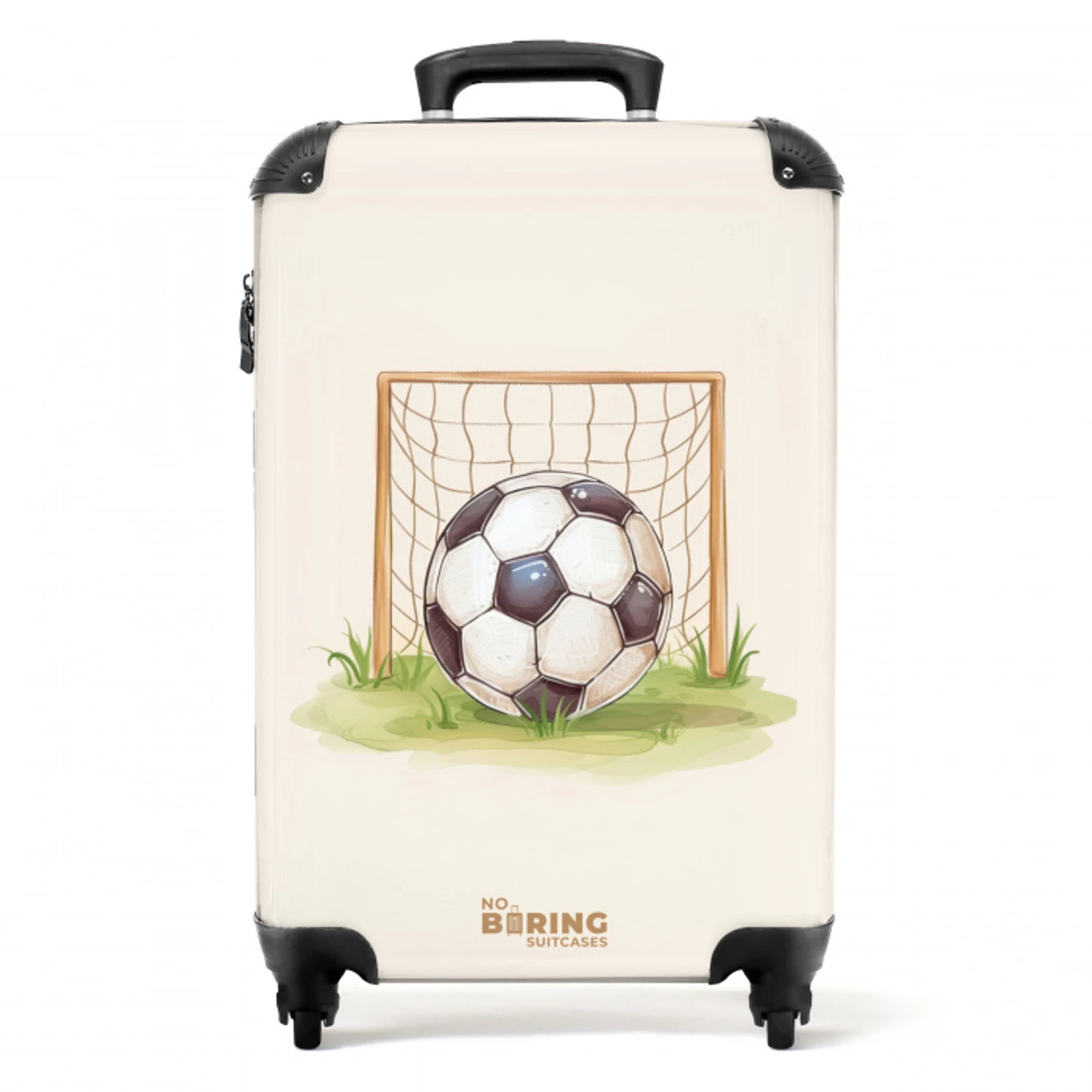 Voetbal in een goal NBS - Handbagage koffer - Volwassenen Unisex middel -productfoto_recht