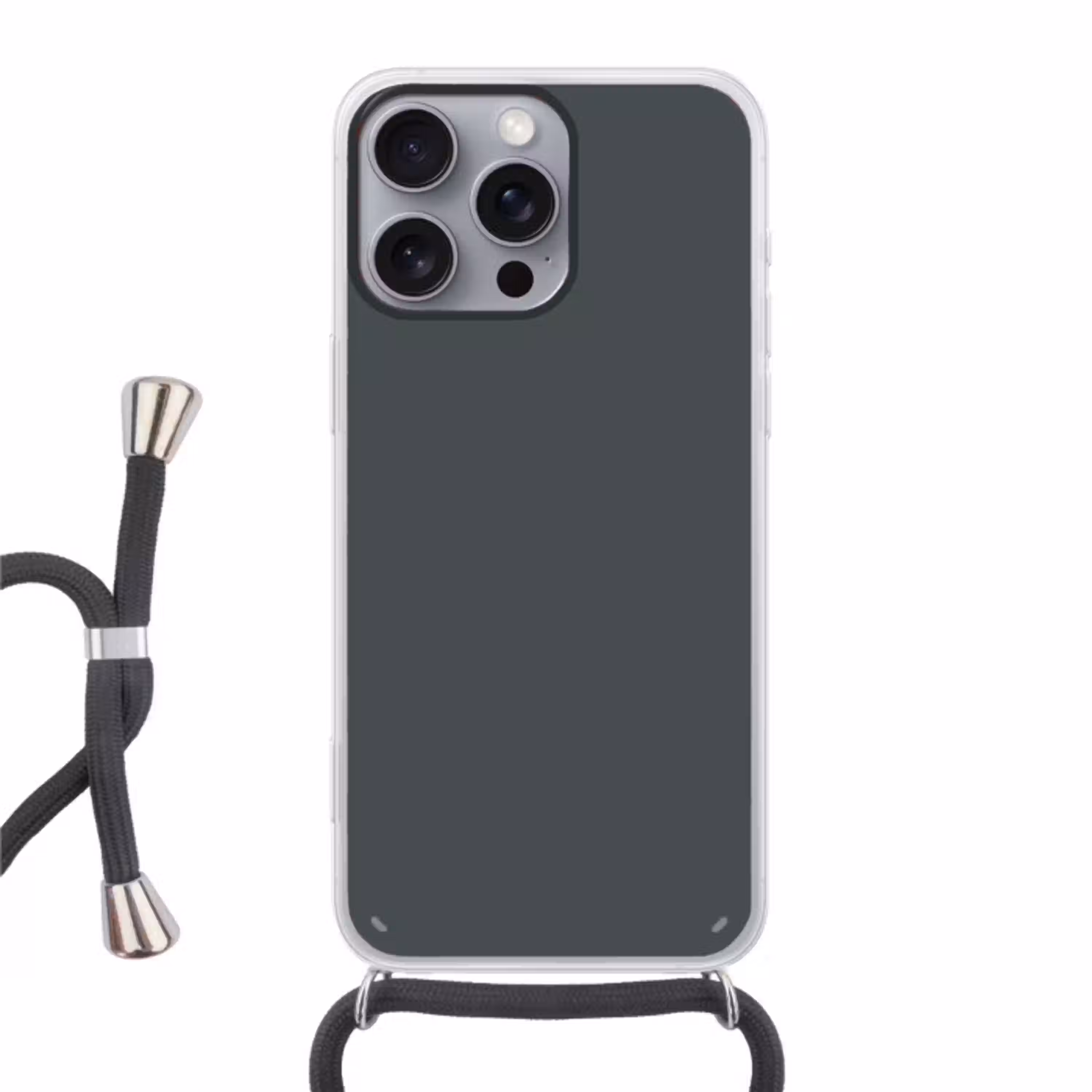 Slate - Millstone - Grijs Hoesje iPhone 16 Pro Max met koord klein 804 -3d