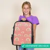 Regenboog - Hartjes - Patronen - Girl - Roze - Kinderen Rugzak - Zwart middel -sfeer4_UK