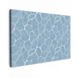 Organisch - Patroon - Blauw Tuinposter op houten frame 2 cm dik klein 845 -3d