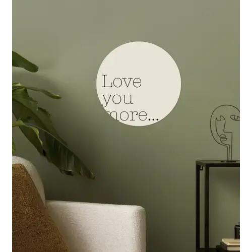 Minimalistisch - Love - Beige Wandcirkel behangsticker klein -sfeer2