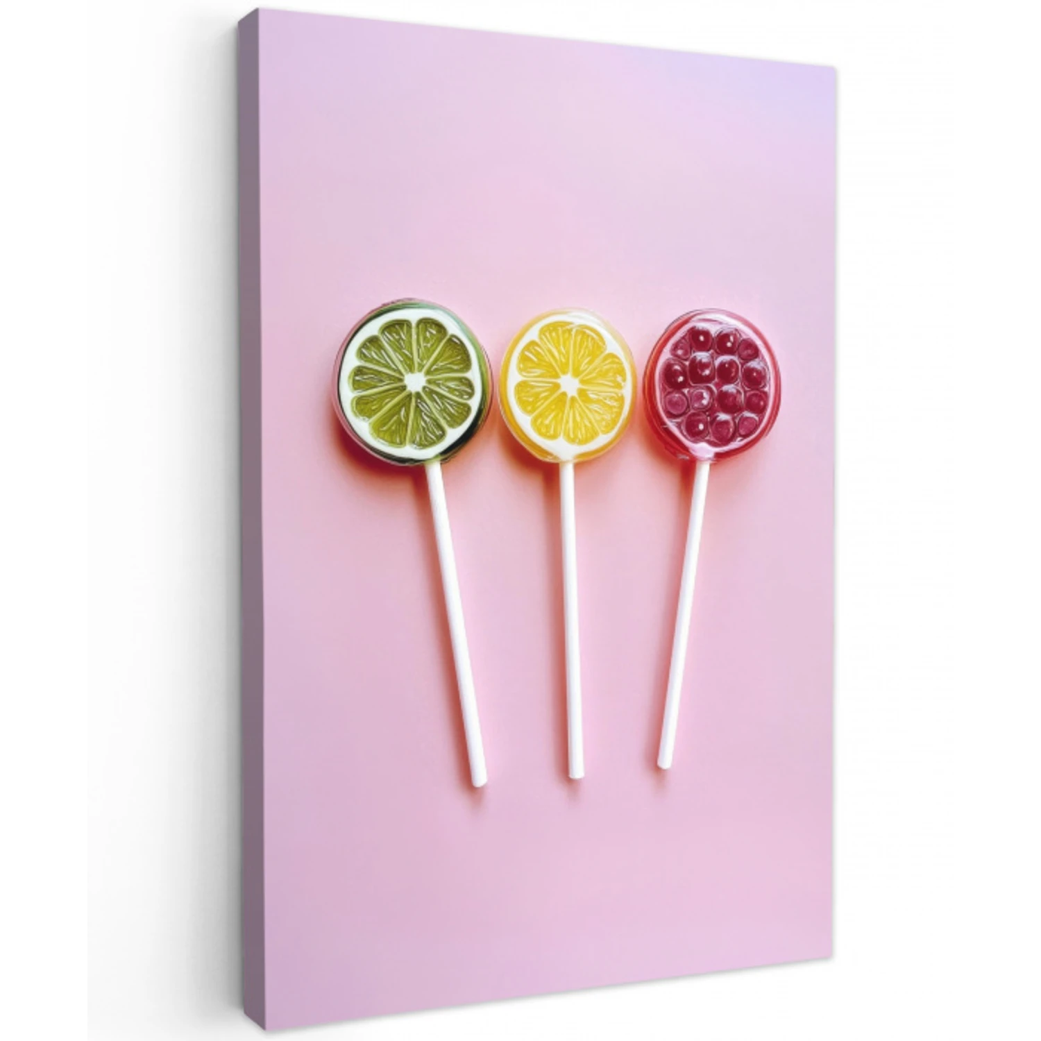 Lolly - Snoep - Citrus Tuinposter op houten frame 2 cm dik middel -3d