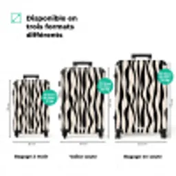 Abstract - Zwarte line-art NBS - Handbagage koffer - Kinderen Unisex middel zzzzzzVergelijking_3FR