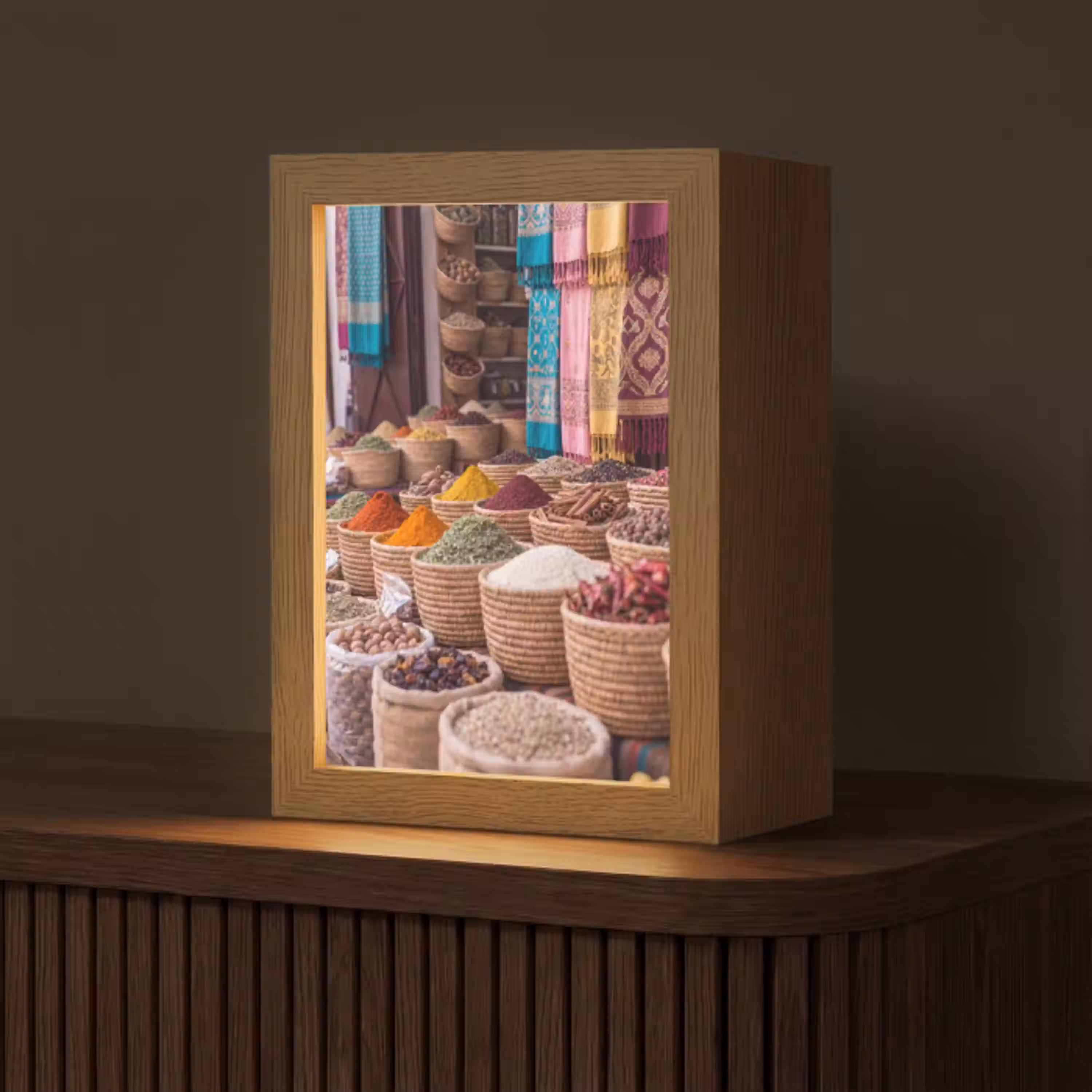 Kruiden - Manden - Oosters Light Box met kabel (Tafellamp) klein -z3d_website