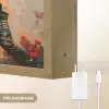 Street art - Man - Bloemen - Graffiti - Banksy Style Light Box met batterij (Wandlamp) middel -USP_websiteoplaadbaarNL