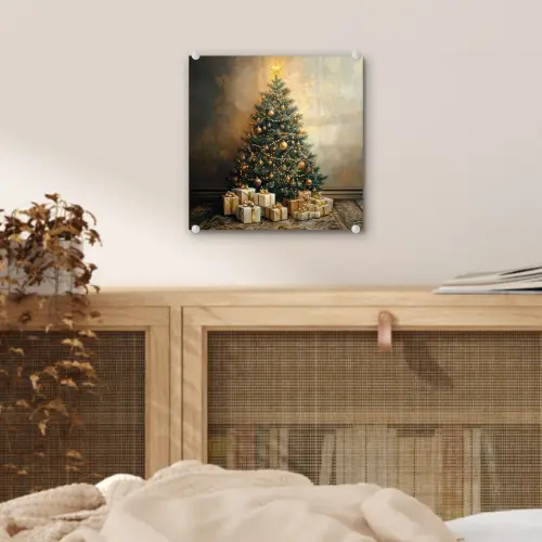 Kerstboom - Cadeaus - Goud plexiglas 5mm klein -sfeer4