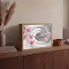 Bloemen - Tunnel - Abstact - 3D effect Light Box met batterij (Wandlamp) middel -sfeer2