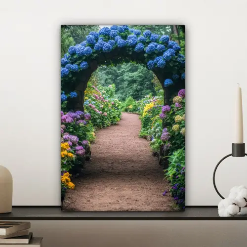 Doorkijk - Bloemen - Hortensia - Pad canvas 2cm klein -sfeer6