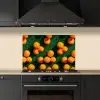 Mandarijn - Oranje - Druppels - Groen keuken achterwand spatscherm klein 900 -sfeer1