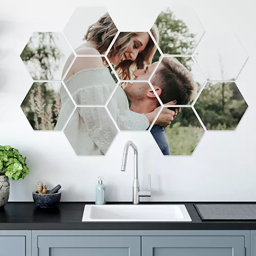 Foto over meerdere hexagons