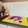 Vrouw - Hoed - Paars - Wijn Inductie beschermer vinyl 3mm klein -sfeer3