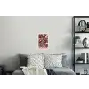 Vogel - Bordeaux - Bloemen - Bessen Muursticker klein -slaapkamer