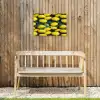 Gele - Citroenen - Druppels - Fruit Tuinposter op houten frame 2 cm dik klein 845 -sfeer4