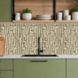 Abstract - Geometrisch - Groen keuken achterwand 2 middel 871 -sfeer3