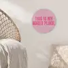 Tekst - Modern - Roze Akoestische PET Vilt - Rond klein -sfeer4