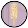 Beige - Ijsje - Spikkels Fotolijst rond zonder passe partout klein -3d