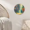 Bos - Zon - Natuur - Herfst Wandcirkel kunststof plaat 5mm dik klein -sfeer5