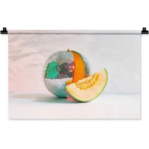 Disco - Discobal - Meloen - Pastel Wandkleed katoen klein -zz3d