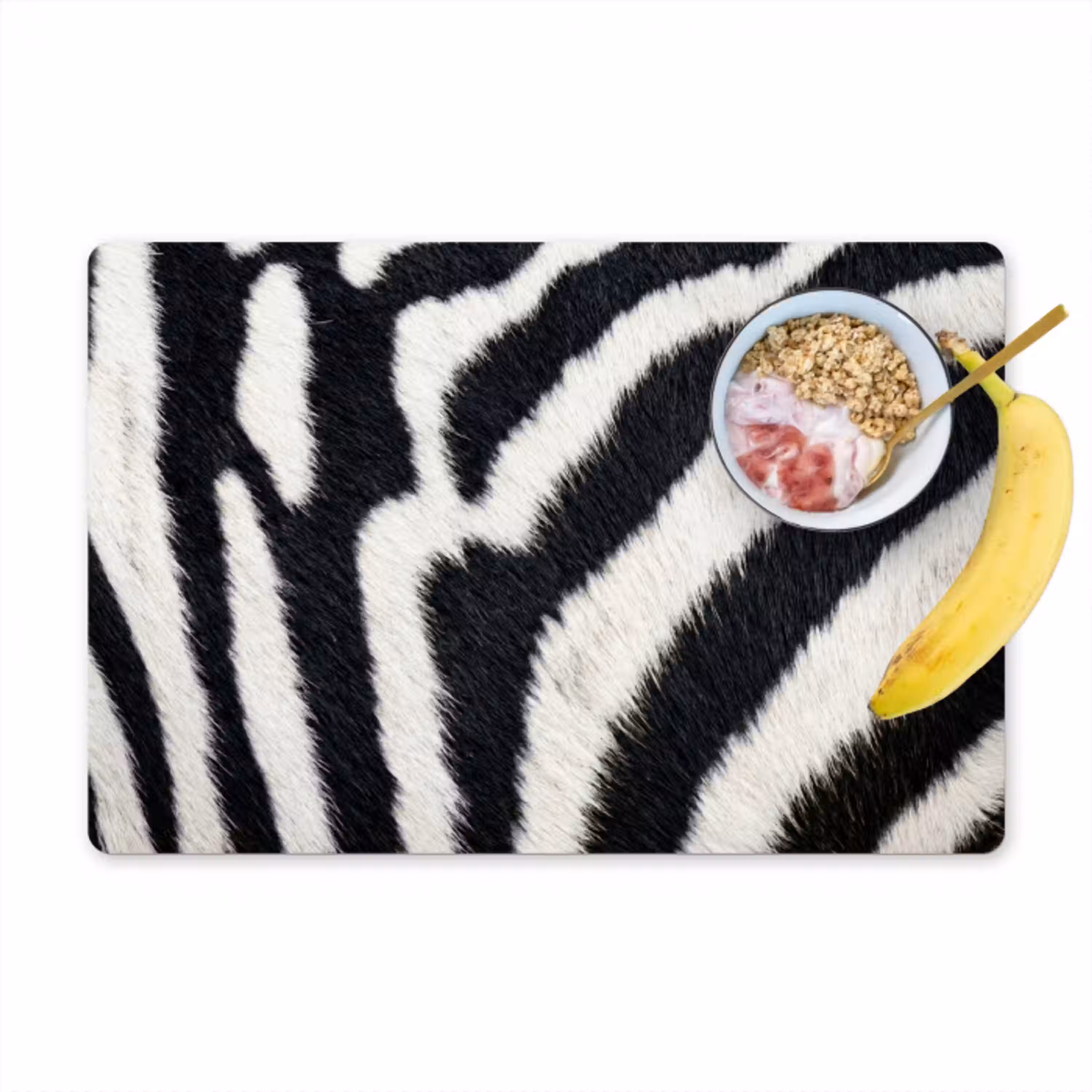 Zebra - Vacht - Klassiek - Zwart - Wit Placemat vinyl groot -zzzproduct_Kitchenyeah-website