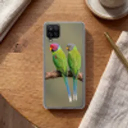 Papagaai - Tak - Natuur - Kleurrijk Telefoonhoesje Samsung Galaxy A12 klein -sfeer1