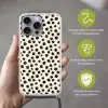 Madeliefjes - Grafisch - Zwart - Beige Hoesje iPhone 16 Pro Max met koord klein 804 -sfeer2_NL