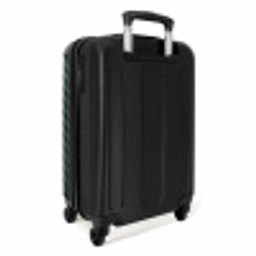 Groene carbonstructuur met zwarte middenstreep NBS - Handbagage koffer - Volwassenen Unisex middel -achterkant
