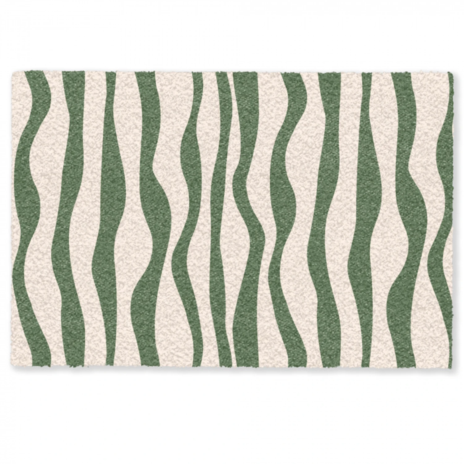 Golvende lijnen - Beige - Groen - Strepen - Abstract Deurmat klein -zkaufland3d