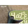 I hate everybody - Groen - Retro Placemat vinyl groot -closeup